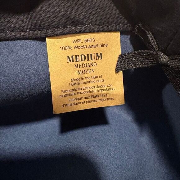 Janessa Leone Wool Felt Hat Blue Leather & Silver Buckle Band Size M - Picture 9 of 9